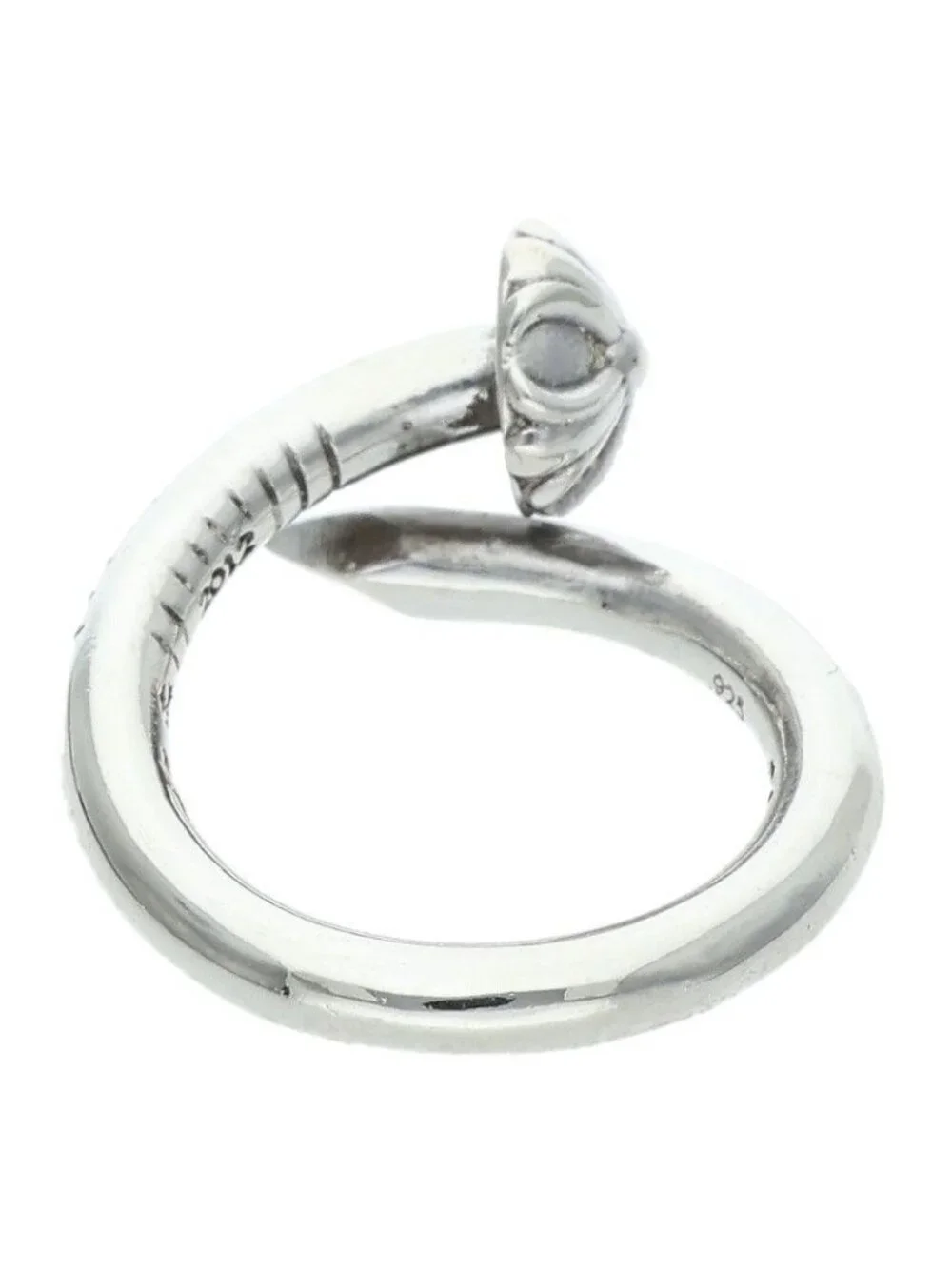 Chrome Hearts Crsball Nail Cross Ball Silver Ring